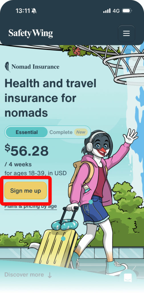 Nomad Insuranceの登録ステップ01_2