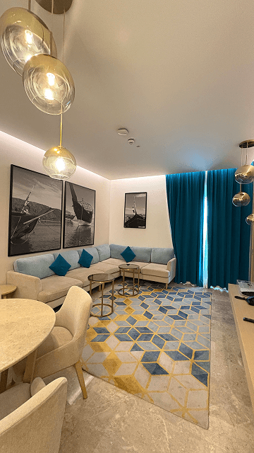 Maani Muscat Hotel and Apartmentsの部屋（リビングルーム）