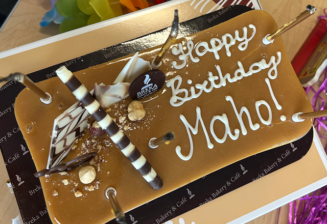 Breka Bakeryの誕生日ケーキ