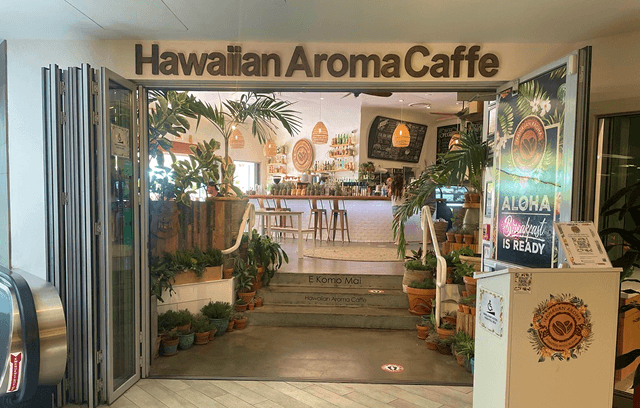 Hawaiian Aroma Coffeeの入口外観