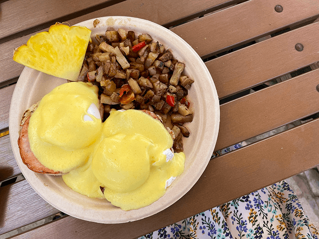 barefoot beach cafeのエッグベネディクト