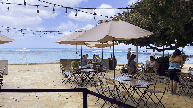 barefoot beach cafeのからの景色