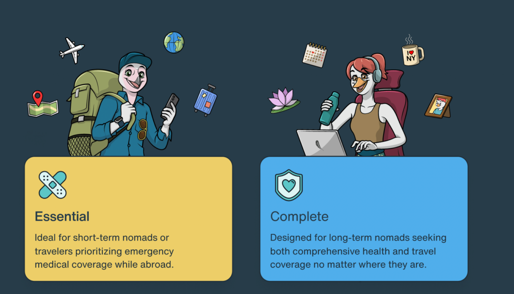 Nomad Insuranceの2つのプラン